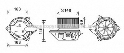 AVA QUALITY COOLING rt8587 -  Электродвигатель, вентиляция салона
